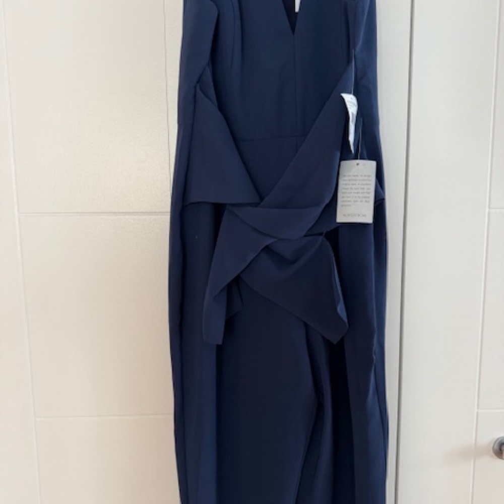 Harlyn Nordstrom 1 Piece V-Neck Sleveless Jumpsuit - NEW - Blue - Size L
